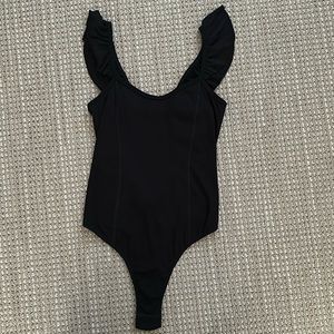 STILLWATER RUFFLE STRAPS BODYSUIT